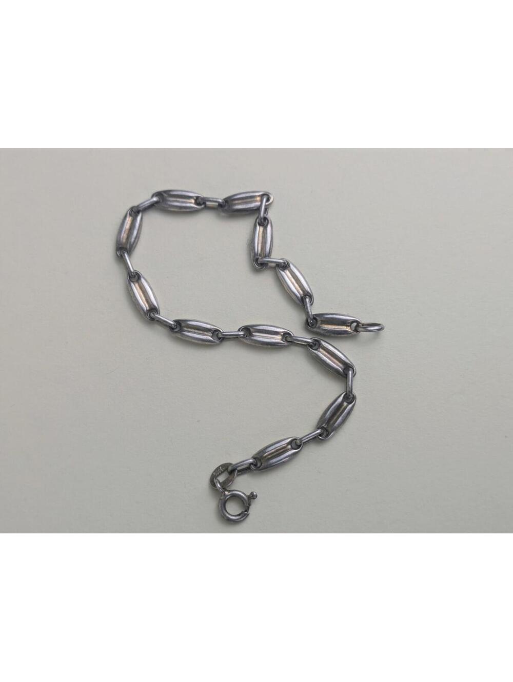 1960's sterling silver coffee bead bracelet